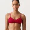 Top de bikini cu textură tip waffle Top de bikini cu textură tip waffle