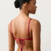 Top de bikini cu textură tip waffle Top de bikini cu textură tip waffle