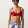 Top de bikini cu textură tip waffle Top de bikini cu textură tip waffle