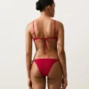 Top de bikini cu textură tip waffle Top de bikini cu textură tip waffle