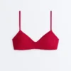 Top de bikini cu textură tip waffle Top de bikini cu textură tip waffle