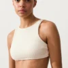 Top de bikini din croșetat cu textură cu bule Top de bikini din croșetat cu textură cu bule