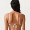 Top de bikini triunghiular cu dungi croșetate Top de bikini triunghiular cu dungi croșetate
