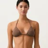 Top de bikini triunghiular cu mini buline Top de bikini triunghiular cu mini buline