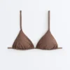 Top de bikini triunghiular cu mini buline Top de bikini triunghiular cu mini buline