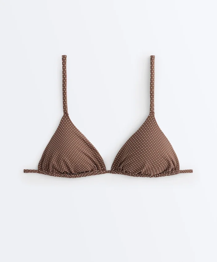 Top de bikini triunghiular cu mini buline Top de bikini triunghiular cu mini buline