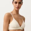 Top de bikini triunghiular din croșetat cu textură cu bule Top de bikini triunghiular din croșetat cu textură cu bule