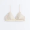 Top de bikini triunghiular din croșetat cu textură cu bule Top de bikini triunghiular din croșetat cu textură cu bule
