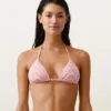 Topuri de bikini triunghiulare cu dungi Topuri de bikini triunghiulare cu dungi