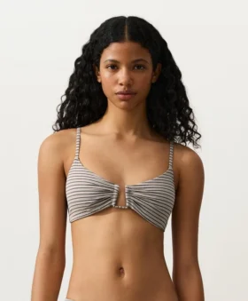 Topuri de bikini triunghiulare cu dungi Topuri de bikini triunghiulare cu dungi