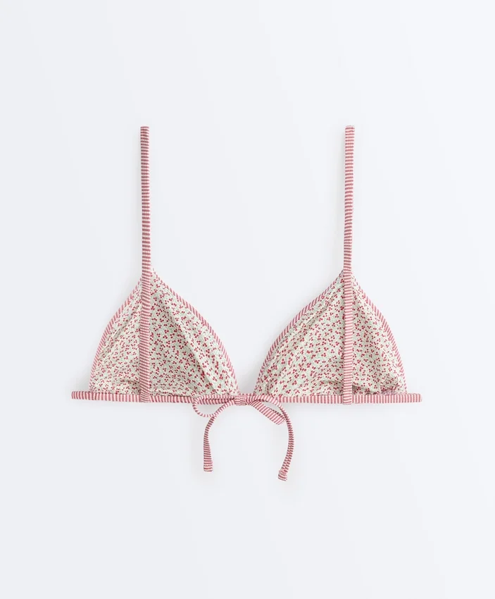 Topuri de bikini triunghiulare cu dungi Topuri de bikini triunghiulare cu dungi