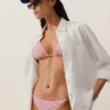 Topuri de bikini triunghiulare cu dungi Topuri de bikini triunghiulare cu dungi