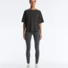 Tricou boxy cu mâneci scurte din amestec de bumbac