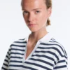 Tricou boxy cu mâneci scurte, guler polo și din amestec de bumbac Tricou boxy cu mâneci scurte, guler polo și din amestec de bumbac