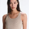 Tricou cu bretele din bumbac și modal