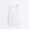 Tricou cu bretele din bumbac și modal