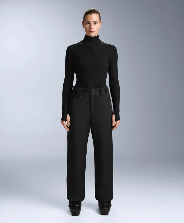 Tricou cu guler în V din tricot cu nervuri, strat de bază termic Tricou cu guler în V din tricot cu nervuri, strat de bază termic