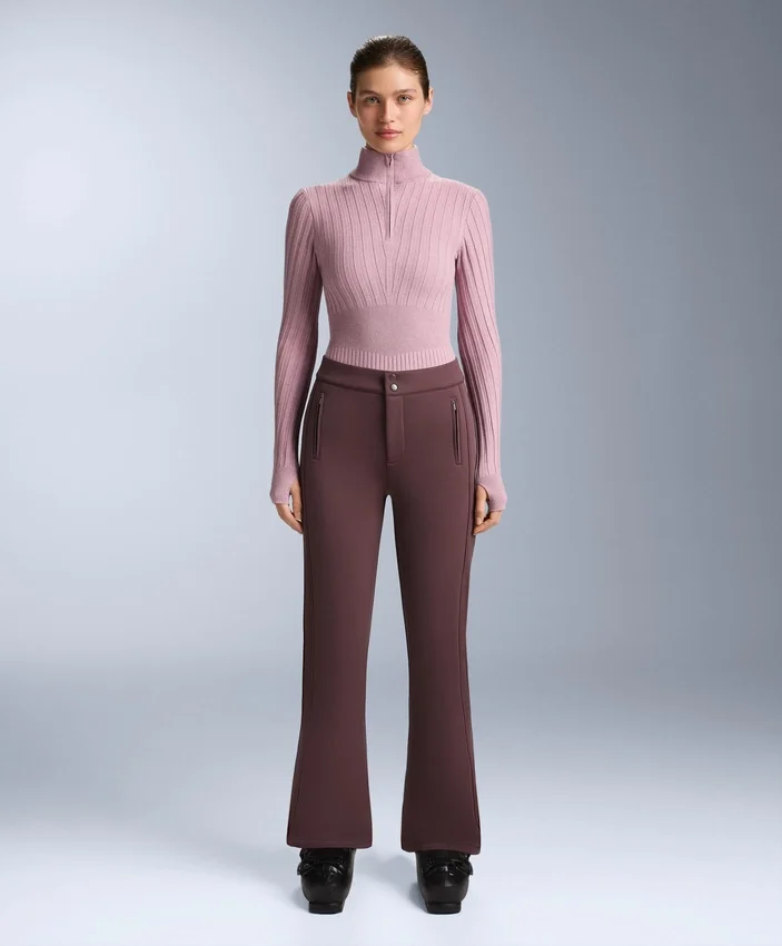 Tricou cu guler în V din tricot cu nervuri, strat de bază termic Tricou cu guler în V din tricot cu nervuri, strat de bază termic