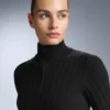 Tricou cu guler în V din tricot cu nervuri, strat de bază termic Tricou cu guler în V din tricot cu nervuri, strat de bază termic