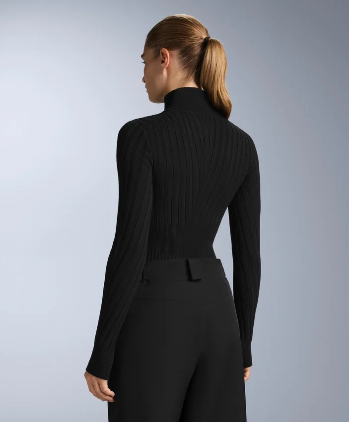Tricou cu guler în V din tricot cu nervuri, strat de bază termic Tricou cu guler în V din tricot cu nervuri, strat de bază termic