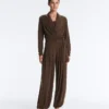 Tricou cu mâneci lungi, croi încrucișat, din amestec de modal Tricou cu mâneci lungi, croi încrucișat, din amestec de modal