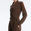 Tricou cu mâneci lungi, croi încrucișat, din amestec de modal Tricou cu mâneci lungi, croi încrucișat, din amestec de modal