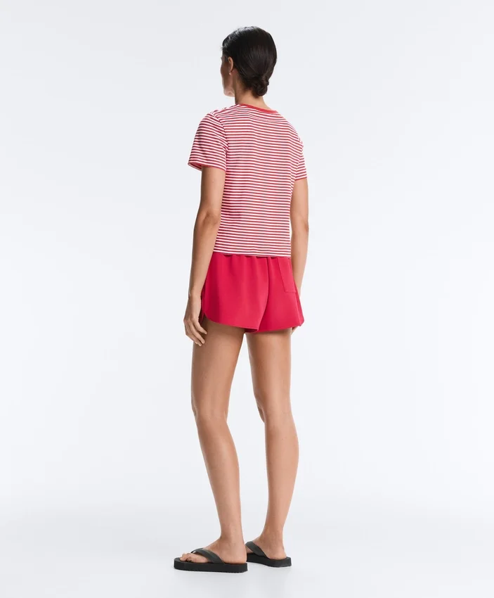 Tricou cu mâneci scurte din amestec de bumbac, cu croială regular și imprimeu cu dungi Tricou cu mâneci scurte din amestec de bumbac, cu croială regular și imprimeu cu dungi