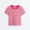 Tricou cu mâneci scurte din amestec de bumbac, cu croială regular și imprimeu cu dungi Tricou cu mâneci scurte din amestec de bumbac, cu croială regular și imprimeu cu dungi