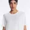 Tricou cu mâneci scurte din amestec de modal, cu tiv rotunjit în spate Tricou cu mâneci scurte din amestec de modal, cu tiv rotunjit în spate