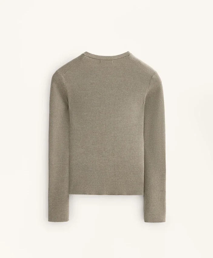Tricou de bază din tricot texturat Tricou de bază din tricot texturat