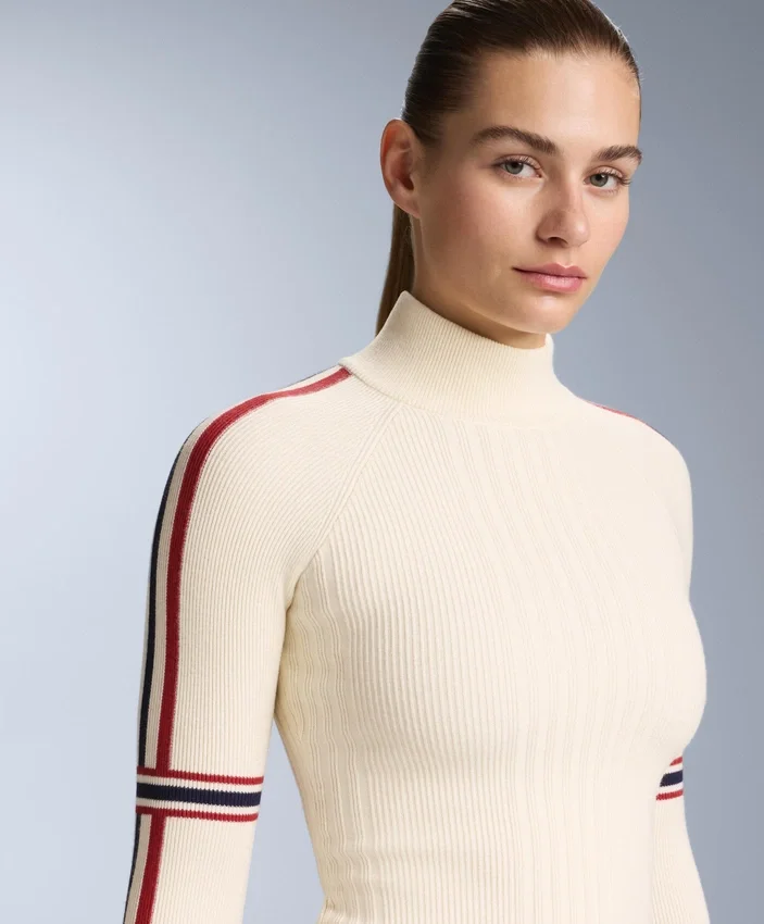Tricou din tricot termic cu detalii contrastante Tricou din tricot termic cu detalii contrastante