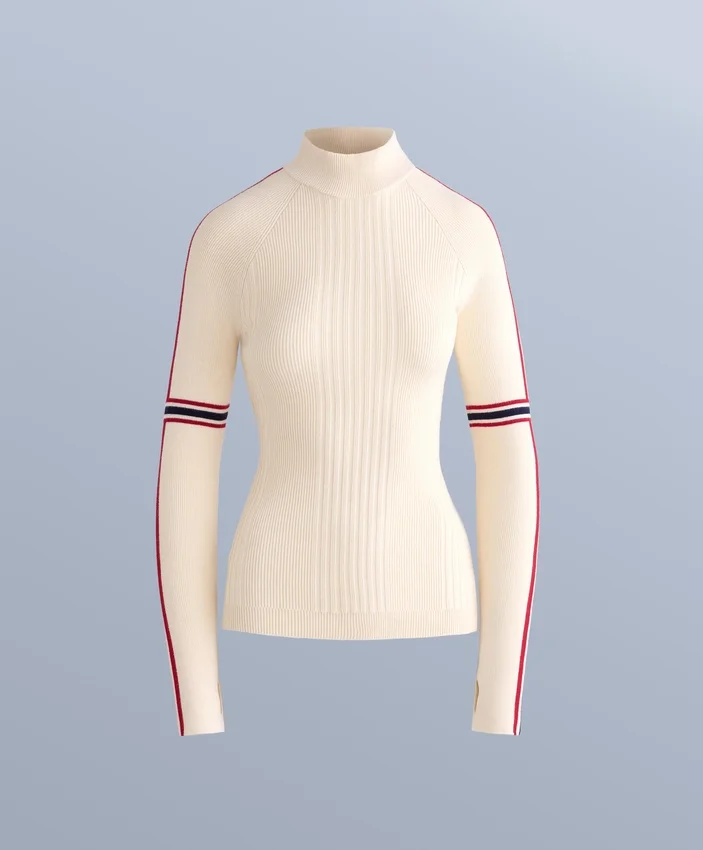Tricou din tricot termic cu detalii contrastante Tricou din tricot termic cu detalii contrastante