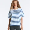 Tricou drept, cu mâneci scurte, din amestec de bumbac Tricou drept, cu mâneci scurte, din amestec de bumbac