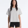 Tricou drept, cu mâneci scurte, din amestec de bumbac Tricou drept, cu mâneci scurte, din amestec de bumbac