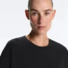 Tricou drept, cu mâneci scurte, din amestec de bumbac Tricou drept, cu mâneci scurte, din amestec de bumbac