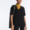 Tricou drept, cu mâneci scurte, din amestec de bumbac Tricou drept, cu mâneci scurte, din amestec de bumbac
