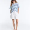 Tricou drept, cu mâneci scurte, din amestec de bumbac Tricou drept, cu mâneci scurte, din amestec de bumbac