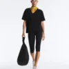 Tricou drept, cu mâneci scurte, din amestec de bumbac Tricou drept, cu mâneci scurte, din amestec de bumbac