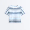 Tricou drept, cu mâneci scurte, din amestec de bumbac Tricou drept, cu mâneci scurte, din amestec de bumbac
