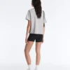 Tricou drept, cu mâneci scurte, din amestec de bumbac Tricou drept, cu mâneci scurte, din amestec de bumbac