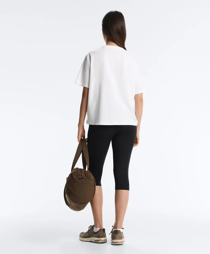 Tricou drept, cu mâneci scurte, din amestec de bumbac Tricou drept, cu mâneci scurte, din amestec de bumbac