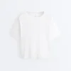 Tricou drept, cu mâneci scurte, din amestec de bumbac Tricou drept, cu mâneci scurte, din amestec de bumbac