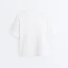 Tricou drept, cu mâneci scurte, din amestec de bumbac Tricou drept, cu mâneci scurte, din amestec de bumbac