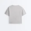 Tricou drept, cu mâneci scurte, din amestec de bumbac Tricou drept, cu mâneci scurte, din amestec de bumbac