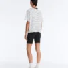 Tricou drept, cu mâneci scurte, din amestec de bumbac, cu dungi Tricou drept, cu mâneci scurte, din amestec de bumbac, cu dungi