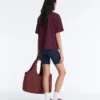 Tricou drept, cu mâneci scurte, din amestec de bumbac, cu dungi Tricou drept, cu mâneci scurte, din amestec de bumbac, cu dungi