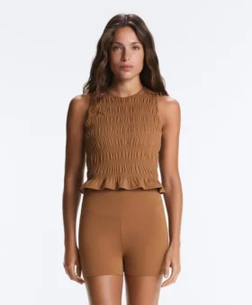Tricou fără mâneci Comfortlux cu croi smock