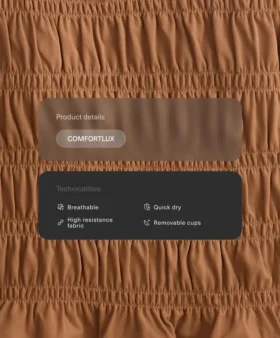 Tricou fără mâneci Comfortlux cu croi smock