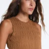 Tricou fără mâneci Comfortlux cu croi smock Tricou fără mâneci Comfortlux cu croi smock