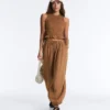 Tricou fără mâneci Comfortlux cu croi smock Tricou fără mâneci Comfortlux cu croi smock